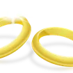 Alianza de boda Plana, Matizada-Brillo
