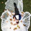 Alianza de boda Plana, Matizada-Brillo